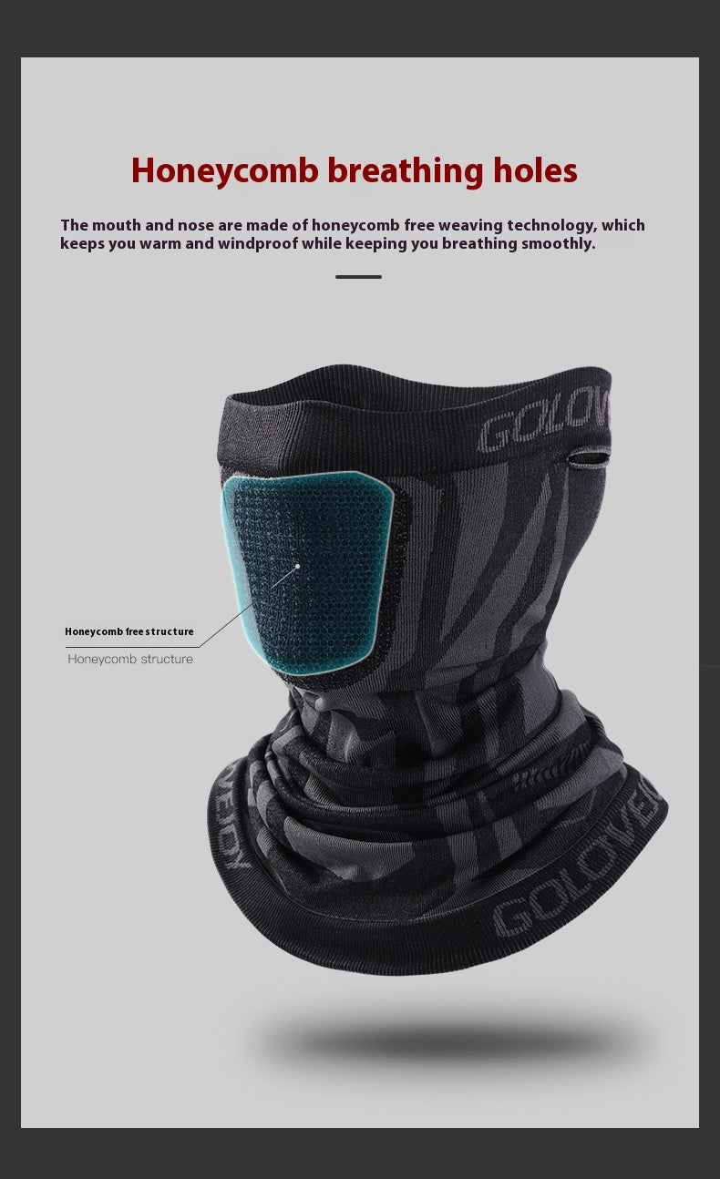 Skimaske, Ohren hängend, Gesichtspflege, Schal, winddicht, Thermo-Kopfbedeckung