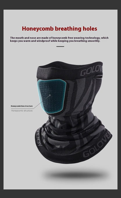 Skimaske, Ohren hängend, Gesichtspflege, Schal, winddicht, Thermo-Kopfbedeckung